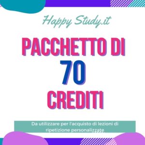 Ripetizioni online - Acquista il pacchetto da 70 crediti Happy Study