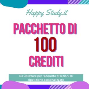 Ripetizioni online - Acquista il pacchetto da 100 crediti Happy Study