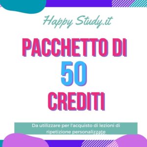 Ripetizioni online - Acquista il pacchetto da 50 crediti Happy Study