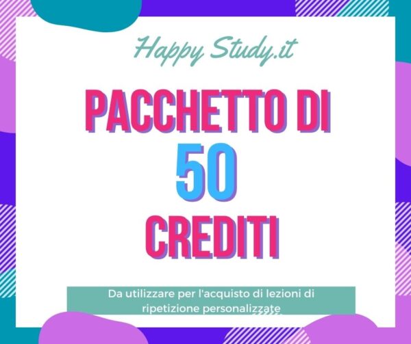 Ripetizioni online - Acquista il pacchetto da 50 crediti Happy Study